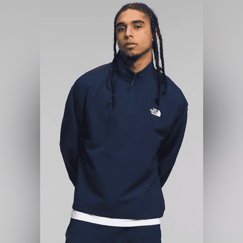 NWT The North Face Men's Tekware Grid 1/4-Zip - Summit Navy Large